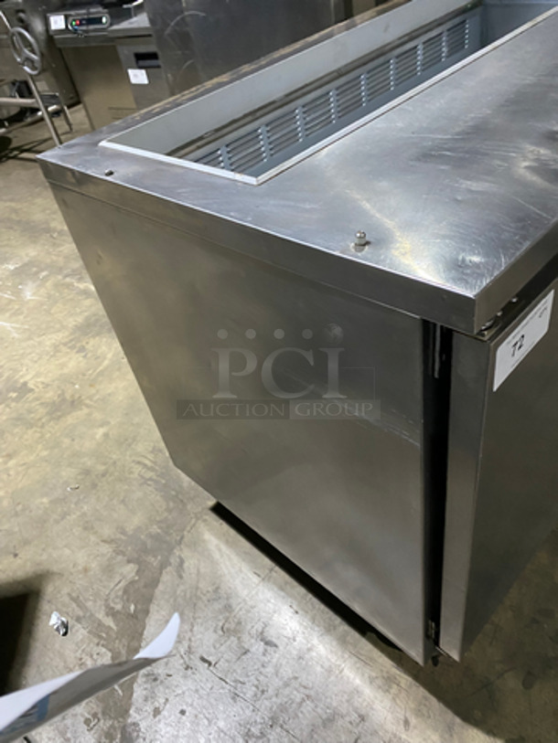 Beverage Air Commercial Refrigerated Sandwich Prep Table! With 2 Door Underneath Storage Space! With Poly Coated Racks! All Stainless Steel! On Casters! Model: SPE4812 115V 60HZ 1 Phase - Image 2 of 9