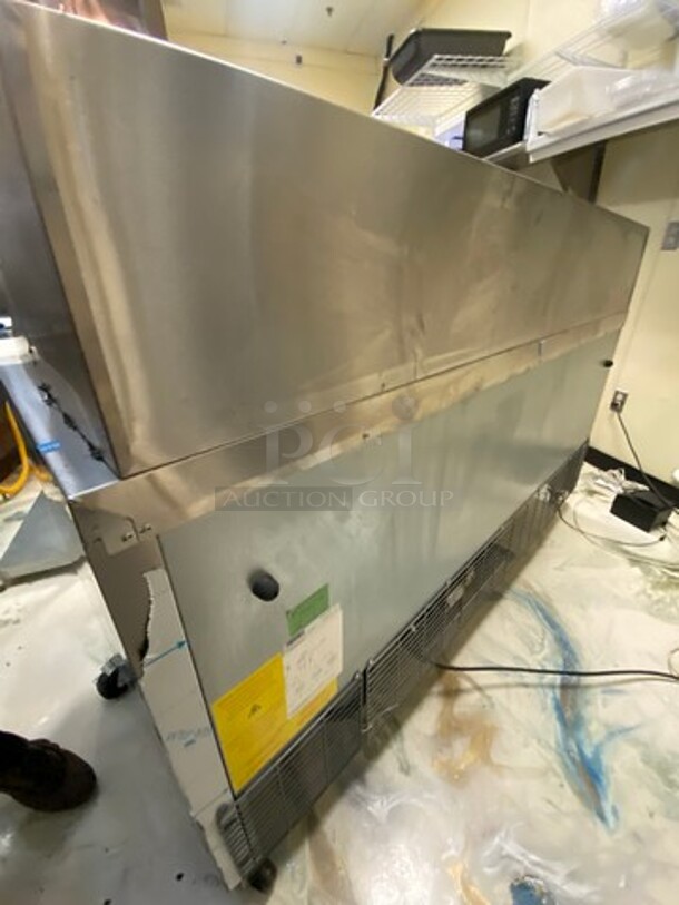 LATE MODEL! 2022 Asber Commercial Refrigerated Sandwich Prep Table! With Commercial Cutting Board! With 3 Door Underneath Storage Space! All Stainless Steel! On Casters! WORKING WHEN REMOVED! Model: APTM7230HC SN: 8102495185 115V 60HZ 1 Phase - Image 4 of 9
