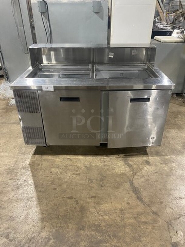 RANDELL 2 Door Refrigerator Sandwich/Salad Prep Cooler! Stainless Steel! On Casters! Model 9040K-513 Serial W1718445-1 115V/60Hz/1 Phase  - Image 1 of 8