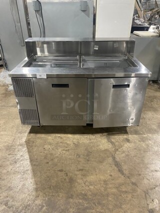 RANDELL 2 Door Refrigerator Sandwich/Salad Prep Cooler! Stainless Steel! On Casters! Model 9040K-513 Serial W1718445-1 115V/60Hz/1 Phase 