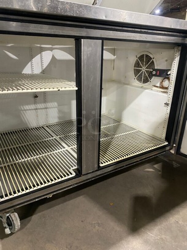 True Commercial Refrigerated Pizza Prep Table! With 2 Door Storage Space Underneath! Poly Coated Racks! All Stainless Steel! On Casters! Model: TPP60 SN: 5336726 115V 60HZ 1 Phase - Image 6 of 10