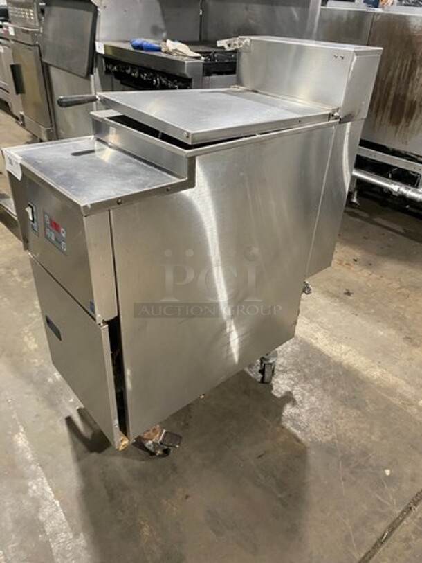 Pitco Frialator Commercial Electric Power Pasta Fryer Cooker! With Frying Basket! All Stainless Steel! On Casters! WORKING WHEN REMOVED! Model: RTE14HH SN: E04HB030104 208 60HZ 3 Phase - Image 2 of 9