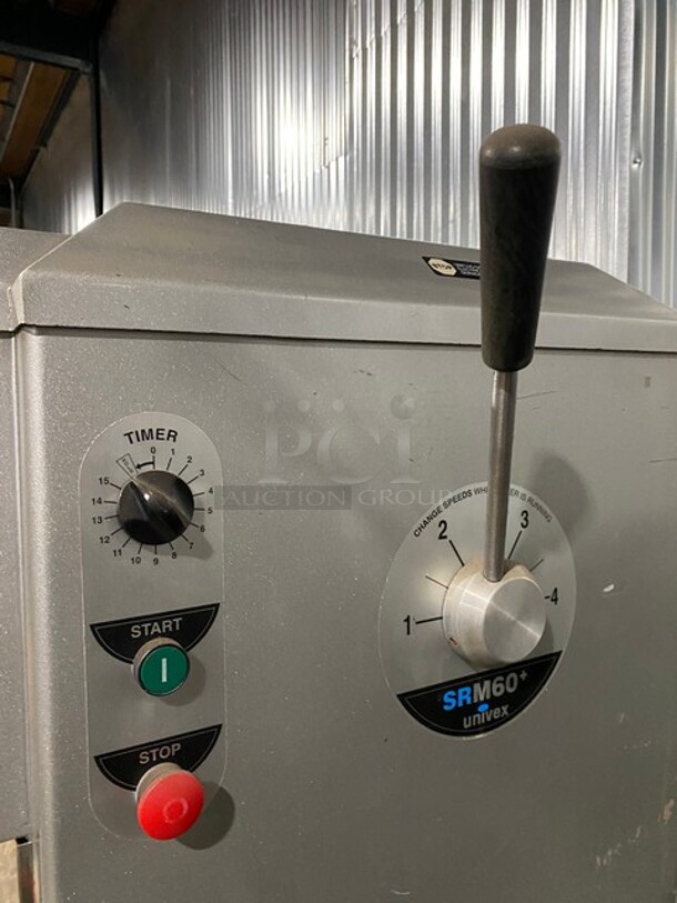 Univex 60Qt Metal Commercial Floor Style Planetary Dough Mixer! MODEL SRM60 208V 3PH  - Image 7 of 10