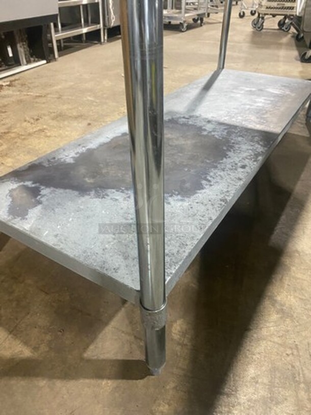 Solid Stainless Steel Work Top/ Prep Table! With Storage Space Underneath! On Legs! - Image 4 of 7
