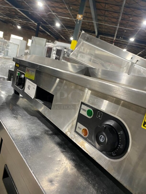 Vevor Commercial Countertop Electric Flat Griddle! With Back & Side Splashes! All Stainless Steel! Serial 230509507723! 110-120V! - Image 7 of 9
