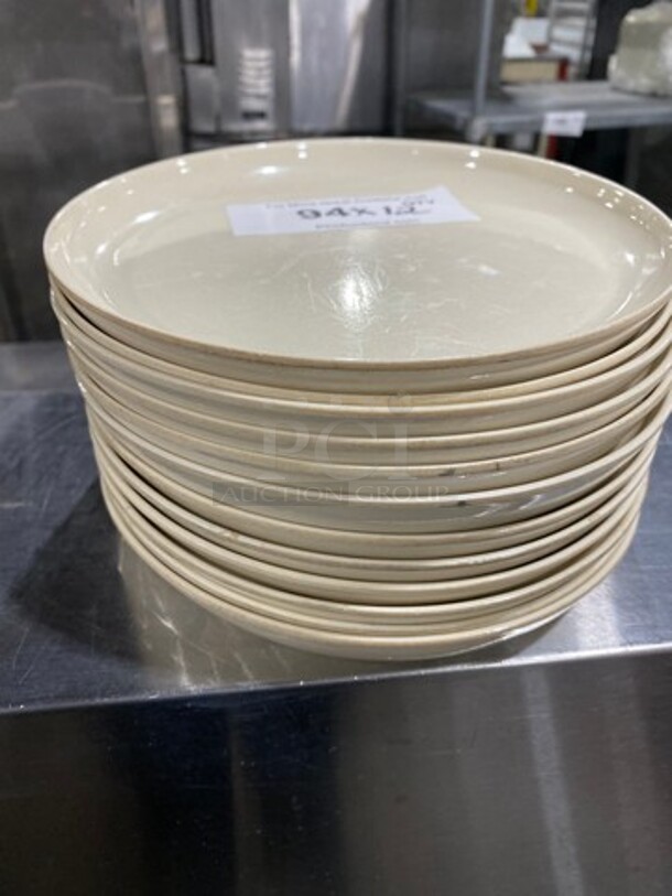 Off White Round Serving Plates! 12x Your Bid! - Image 2 of 5