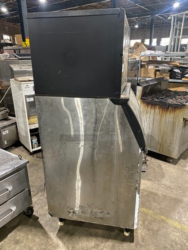 Ice-O-Matic Commercial Ice Maker Machine! With Commercial Ice Bin! All Stainless Steel! On Legs! Model: ICE0406HA4 SN: 10021280010881 208/230V 60HZ 1 Phase - Image 2 of 8