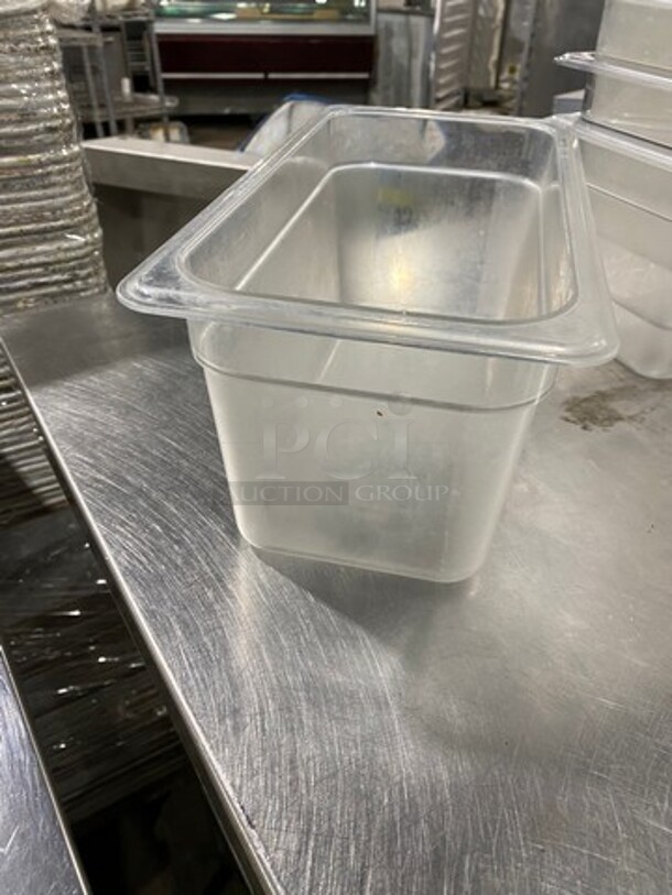 Cambro Clear Poly 1/3x6" Food Containers! 10x Your Bid! - Image 6 of 7