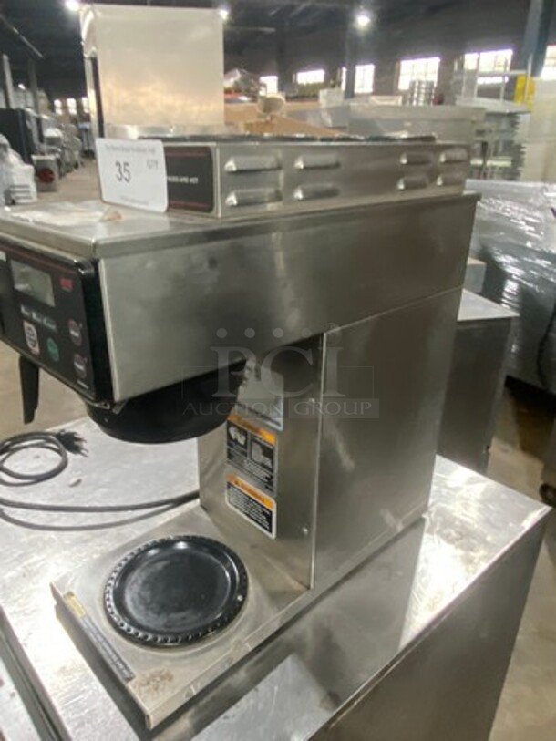 Bunn Commercial Countertop Coffee Maker! With 3 Coffee Pot Warmers! All Stainless Steel! Model: AXIOM153 SN: AX00036881 120V 60HZ 1 Phase - Image 3 of 8
