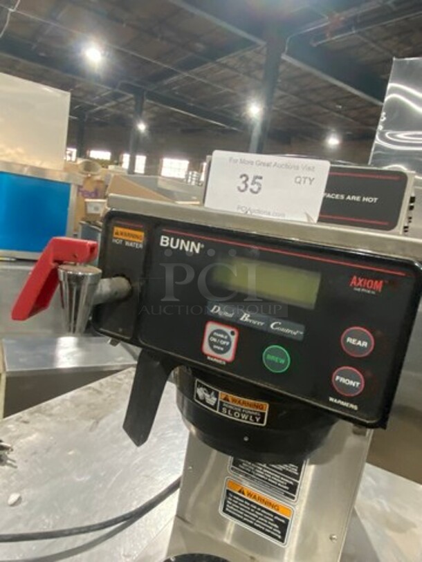 Bunn Commercial Countertop Coffee Maker! With 3 Coffee Pot Warmers! All Stainless Steel! Model: AXIOM153 SN: AX00036881 120V 60HZ 1 Phase - Image 7 of 8