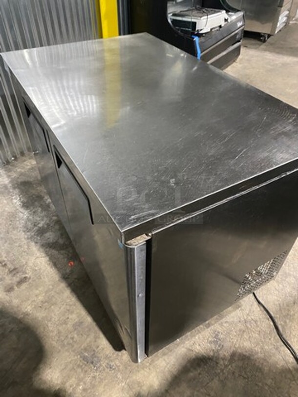 Supera Commercial 2 Door Lowboy/ Worktop Cooler! Stainless Steel! On Casters! Model: UR2R1 115V - Image 9 of 9