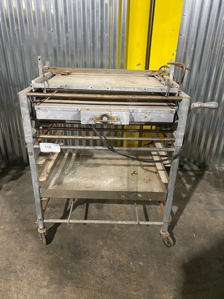 All Stainless Steel Commercial Panini Press/Clamshell Grill! On Equipment Stand! On Casters! - Image 1 of 12