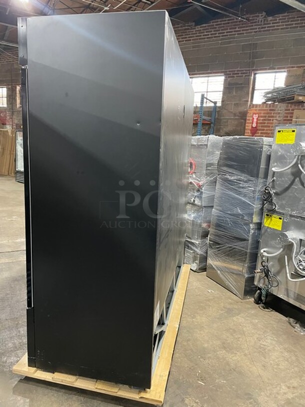 2023 Late Model! ColdLine Commercial 79" Triple Glass Swing Door Merchandiser Freezer! With Poly Coated Racks! 115V! Model: D80-B SN: 085888104! - Image 3 of 8