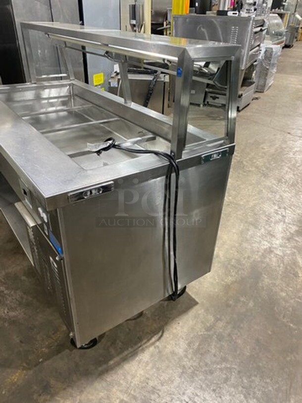 Craig Commercial Refrigerated Food Serving Station Counter/ Cold Pan! With Sneeze Guard! Stainless Steel Body! On Casters! Model: LB530SC 115V 1 Phase - Image 4 of 11