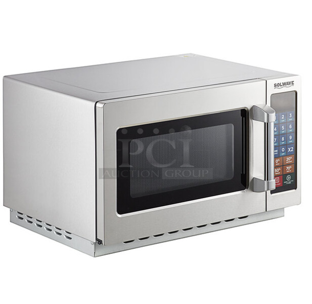 BRAND NEW SCRATCH AND DENT! 2023 Solwave 180MW112T Stainless Steel Commercial Countertop Microwave Oven. 120 Volts, 1 Phase. - Item #1114208