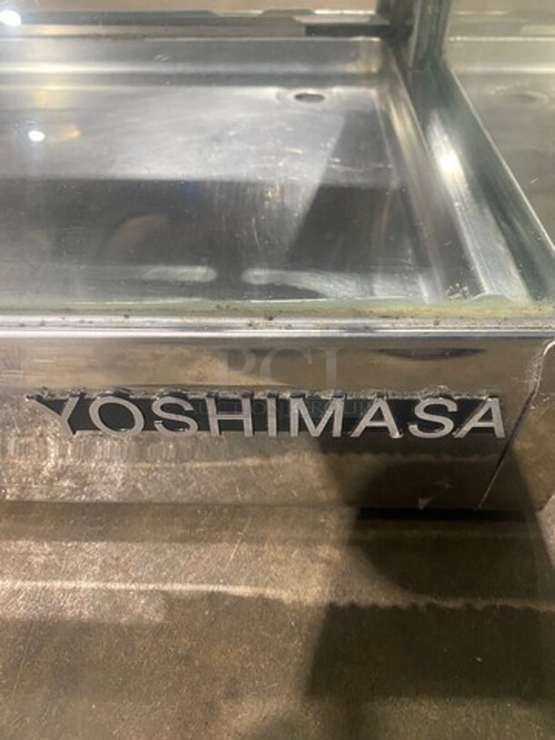 Yoshimasa Commercial Countertop Refrigerated Sushi Display Case Merchandiser! With Slanted Front Glass! Stainless Steel Body! - Image 9 of 9