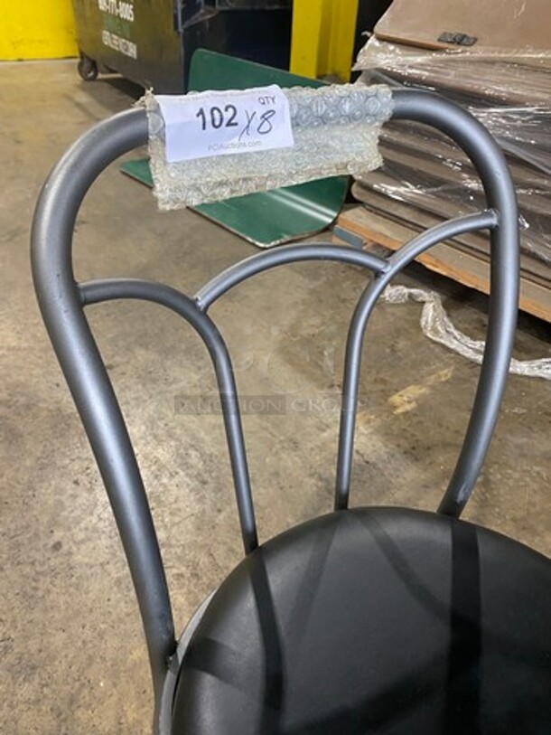 Never Used! Black Cushioned Chair! With Black Metal Body! 8x Your Bid! - Image 6 of 8