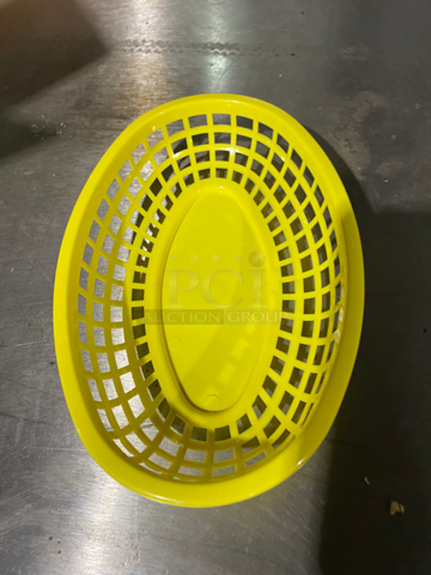 NEW! IN THE BOX! ALL ONE MONEY! 3DZ Tablecraft Yellow Poly Oval Fast Food Serving Baskets! - Image 3 of 6