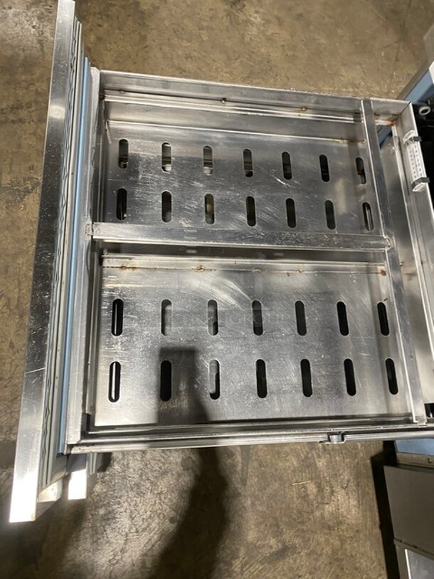 NICE! Delfield Refrigerated 2 Drawer Chef Base! With Additional Storage Space Underneath! All Stainless Steel! On Casters! 115V 1 Phase! Model: 17C52P SN: 1703150002864! - Image 6 of 8