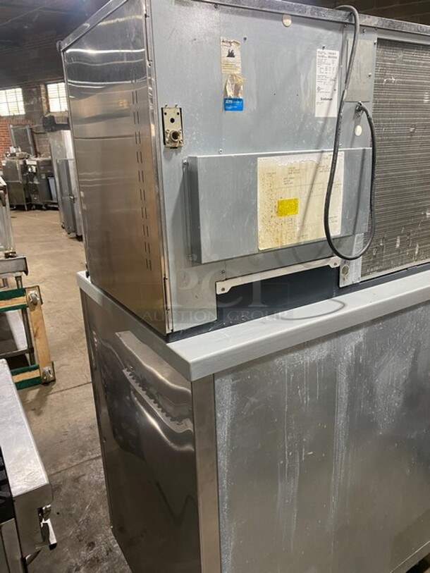 WOW! LATE MODEL! Scotsman Prodigy Stainless Steel AIR COOLED 1500LBS Ice Machine! On Like New Scotsman Ice Bin! On Legs! MODEL C1448SA-32 SN: 170313200110192 208/230V 1PH! Working When Removed! - Image 4 of 11