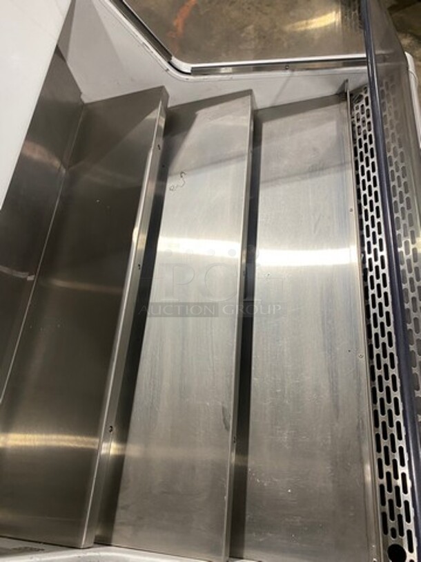 NICE! True Commercial Refrigerated Open Grab-N-Go Case Merchandiser! With Clear Poly Font And Sides! Stainless Steel Body! Model: THAC36 SN: 8789096 115V 60HZ 1 Phase - Image 5 of 7