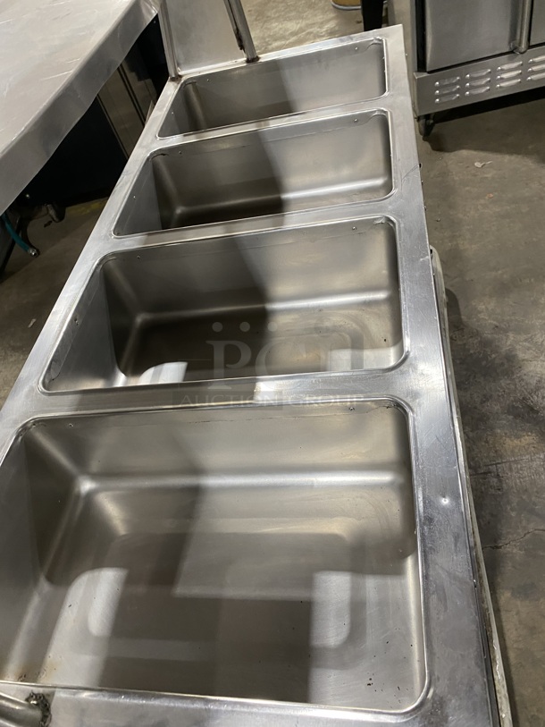 Seco Electric Powered All Stainless Steel 4 Compartment Steam Table! With Sneeze Guard! On Casters! - Image 5 of 12