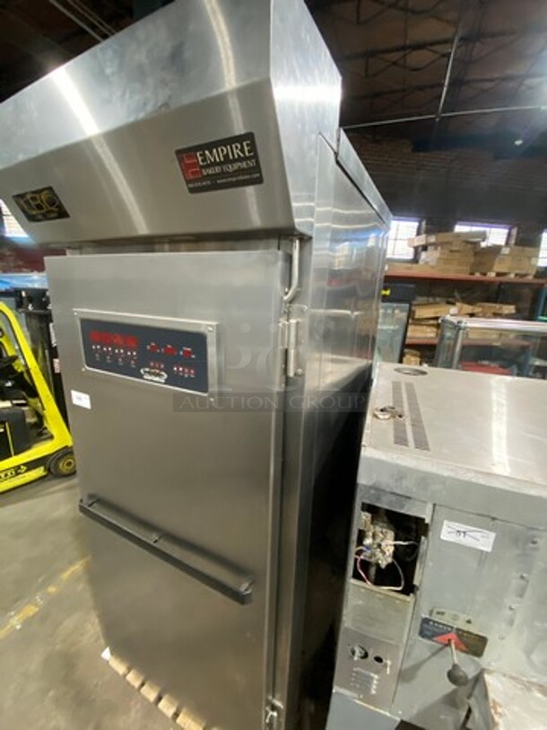 NICE! LBC Commercial Electric Powered Single Door Roll In Rack Proofer/ Warmer Holder/ Hot Food Storage! Solid Stainless Steel! WORKING WHEN REMOVED! Model: LRP1 SN: S55975 208/240V 60HZ 1/3 Phase - Image 3 of 9