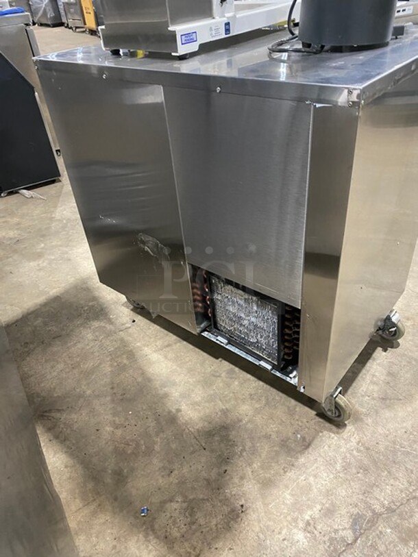 LATE MODEL! 2019 Cool Tech Commercial 2 Door Lowboy/ Worktop Cooler! Stainless Steel! On Casters! Model: CUST36LB SN: 025619 120V 60HZ 1 Phase - Image 3 of 8