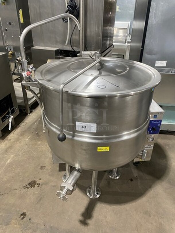 GREAT! Cleveland Range Floor Style Self-Contained Soup Kettle! All Stainless Steel! On Legs! Model: KGL40 SN: WT007907K01! Working When Removed! 