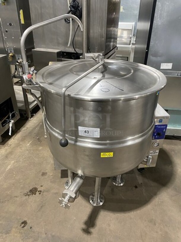 GREAT! Cleveland Range Floor Style Self-Contained Soup Kettle! All Stainless Steel! On Legs! Model: KGL40 SN: WT007907K01! Working When Removed!  - Image 1 of 10