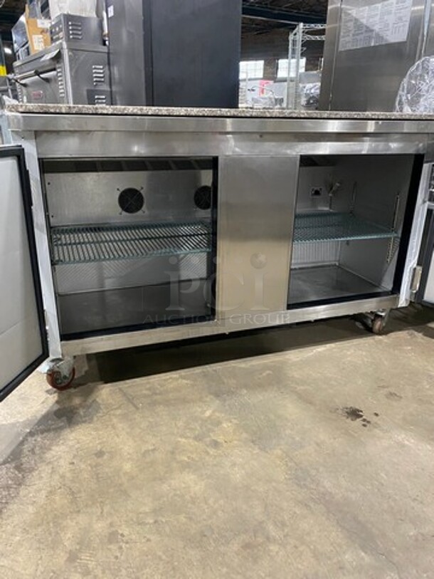 LATE MODEL! 2018 Leader Commercial 2 Door Lowboy/Worktop Cooler! With Poly Coated Racks! All Stainless Steel! On Casters! Model: ESLB60SC SN: NB04M2306 115V 60HZ 1 Phase - Image 5 of 10
