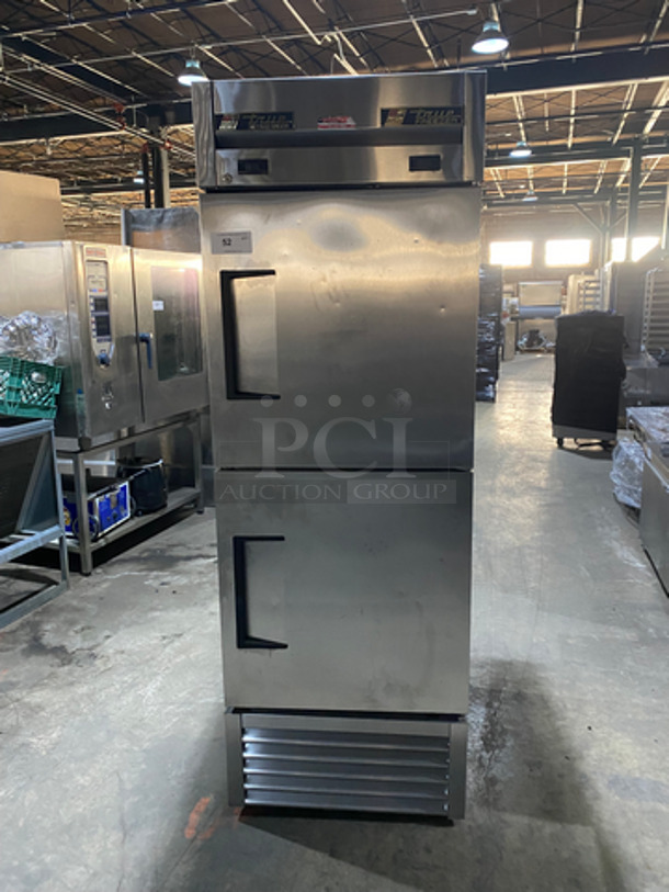 True Split Door HALF-N-HALF Freezer & Cooler Combo! With Poly Coated Racks! All Stainless Steel! Working When Removed! Model: T23DT SN: 7669389 115V 60HZ 1 Phase