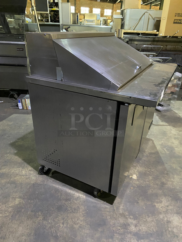 True Commercial Refrigerated Sandwich Prep Table! With 2 Doors Underneath Storage Space! With Poly Coated Racks! All Stainless Steel! On Casters! Model: TSSU4818MB SN: 5272463 115V 60HZ 1 Phase - Image 3 of 9