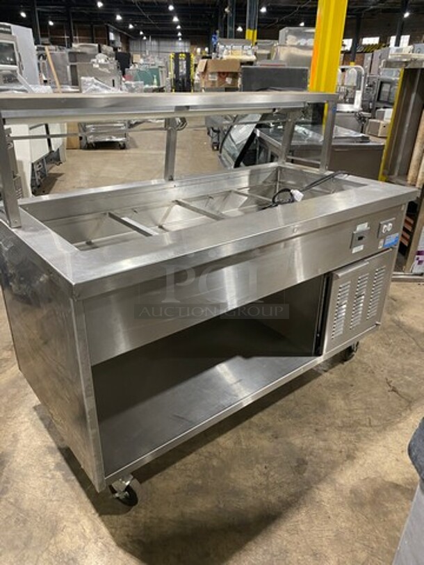 Craig Commercial Refrigerated Food Serving Station Counter/Cold Pan! With Sneeze Guard! With Underneath Storage Space! All Stainless Steel Body! On Casters! Model: LB530SC - Image 4 of 10