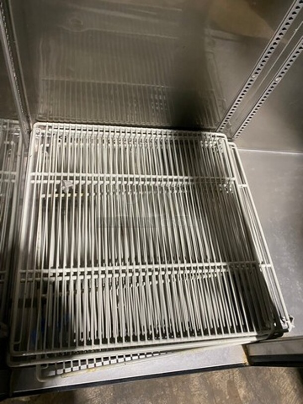 Turbo Air Commercial 2 Door Reach In Freezer! With Poly Coated Racks! Solid Stainless Steel! Model: M3F472 SN: K9F41A5026! 115V! On Casters!
 - Image 7 of 12
