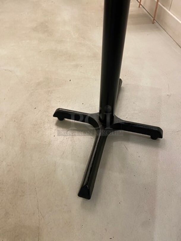 NICE! Marble Pattern Top Square Table! With Black Metal Base! 2x Your Bid! - Image 5 of 6