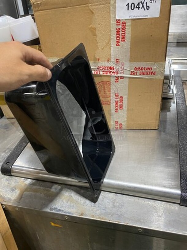 NEW! Black Poly Food Containers! 6x Your Bid! 6 Containers Per Box, 1 Box Per Item Number! - Image 2 of 3