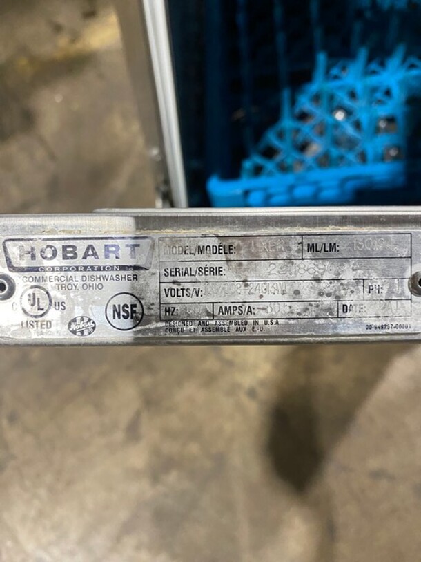 Sweet! LATE MODEL Hobart Commercial Under The Counter Dishwasher! With Dish Rack! All Stainless Steel! Model LXER Serial 231186908! 120/208-240V 1Phase! - Image 8 of 10