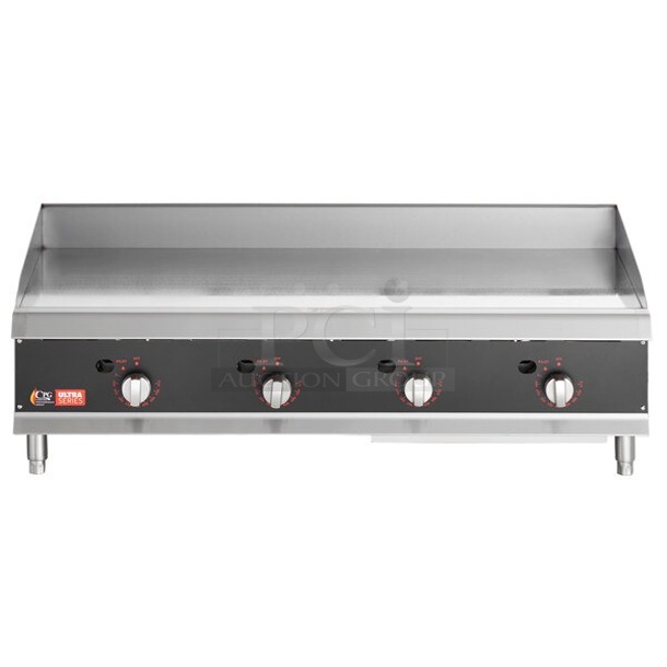 SCRATCH & DENT! Cooking Performance Group GTU-CPG-48-L Ultra Series 48" Chrome Plated Liquid Propane 4-Burner Countertop Griddle - 120,000 BTU. S/N: 2309D06783 - Image 1 of 8