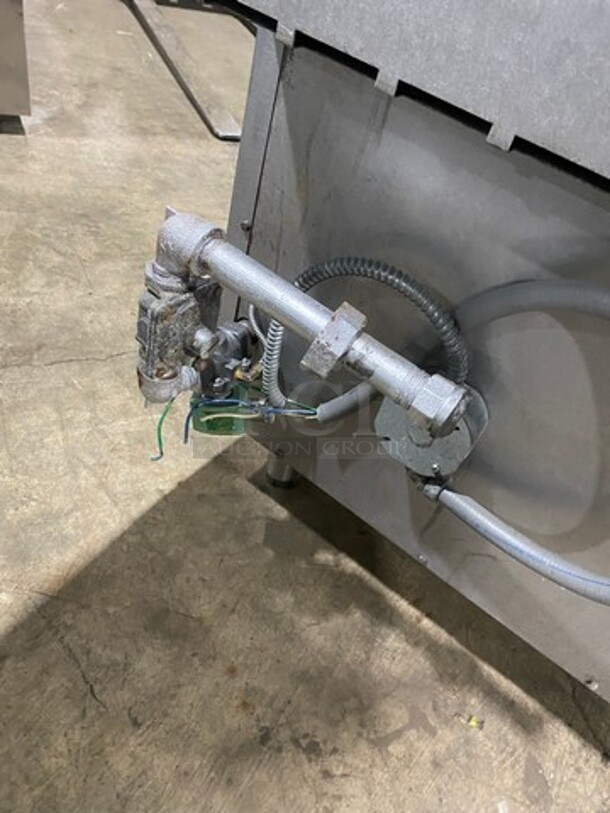 Vulcan Commercial French Top/ Hot Plate Stove! With Raised Back Splash With Double Overhead Shelf! With Oven Underneath! All Stainless Steel! On Legs! - Image 10 of 10