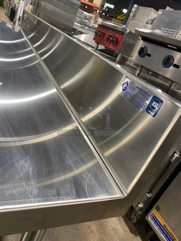 NEW! Emi Solid Stainless Steel Work Top/ Prep Table! With Back Splash! HEAVY GAGE!  With Storage Space Underneath! On Casters! - Image 5 of 8