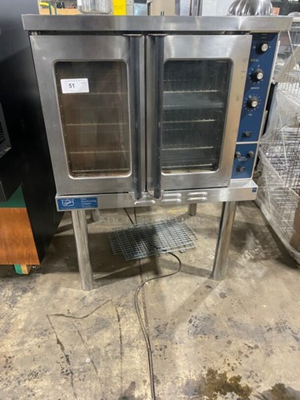 Duke Commercial Electric Powered Convection Oven! With View Through Doors! Metal Oven Racks! All Stainless Steel! On Legs!