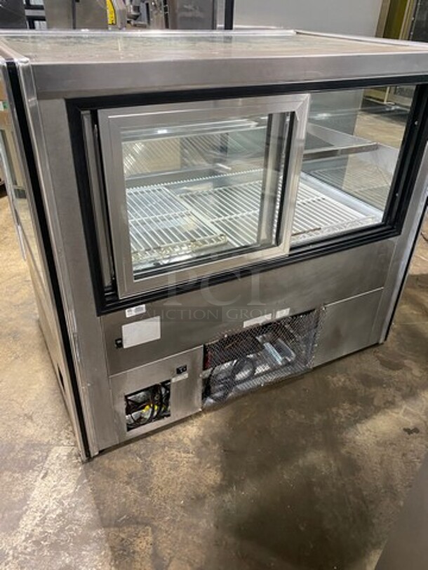Commercial Refrigerated Bakery Display Case Merchandiser! With Straight Front Glass! With Sliding Rear Access Doors! Stainless Steel Body! - Image 3 of 10