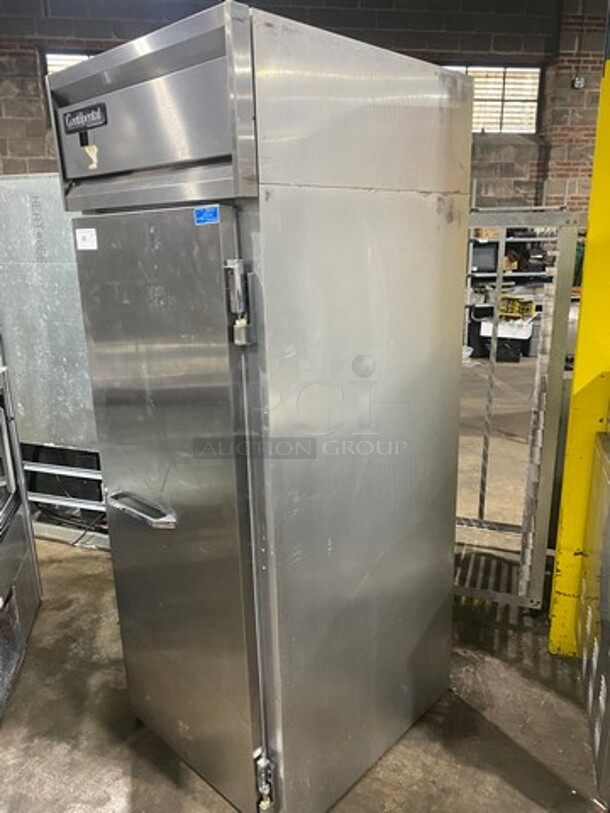 Continental Commercial Single Door Reach In Cooler! Poly Coated Racks! All Stainless Steel! With Legs! Model: DL1RE SN: 14551460 115V 60HZ 1 Phase - Image 2 of 12