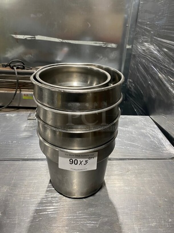 Assorted Size Stainless Steel Round Soup Pan Insert! 5x Your Bid! - Image 1 of 9