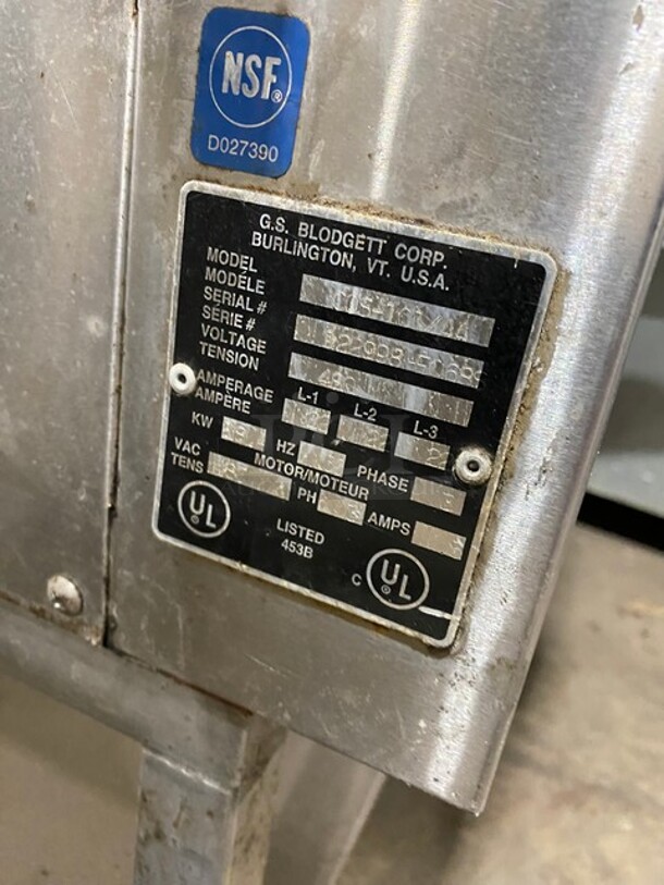 WOW! Blodgett Commercial Electric Powered Single Door Oven/Steamer Combi Oven! With View Through Door! With Storage Space Underneath! All Stainless Steel! On Casters! Model: COS101AA SN: 122998F068S 480V 60HZ 3 Phase - Image 8 of 10