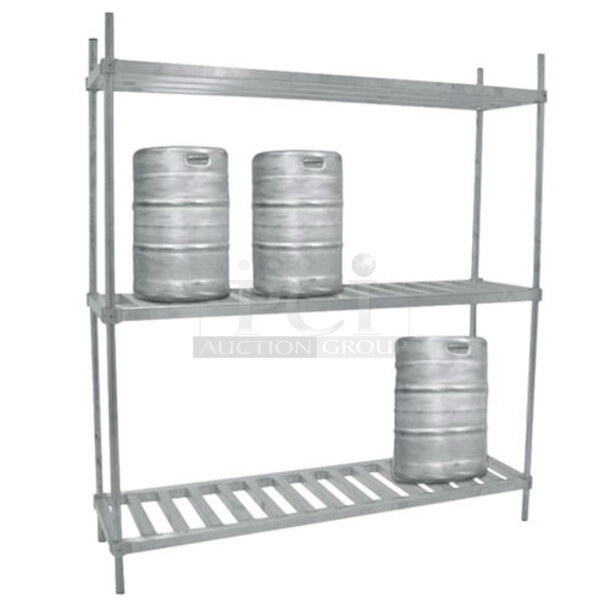 BRAND NEW SCRATCH AND DENT! Advance Tabco KR-93 Keg Rack - 93" - Image 1 of 7