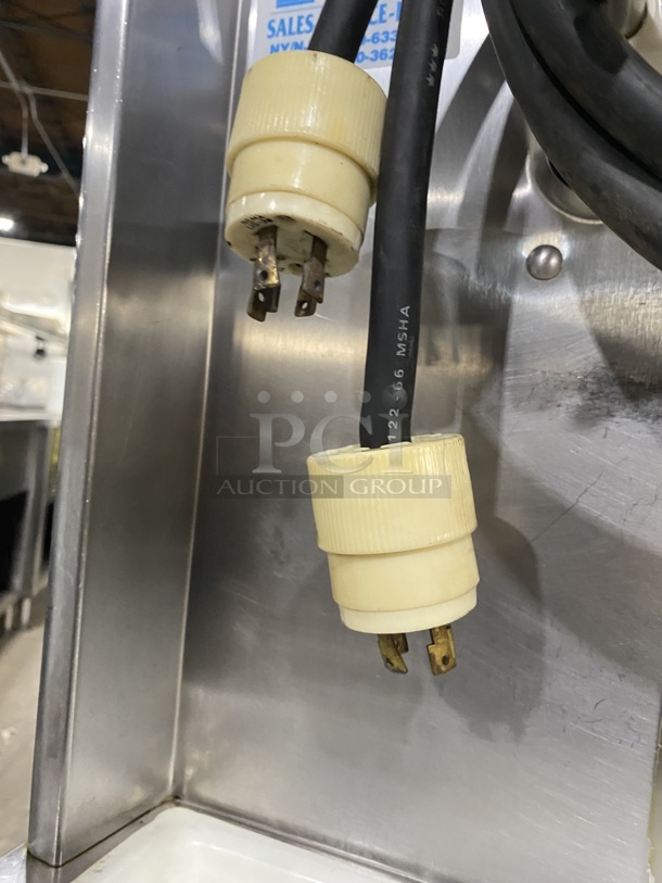 Taylor Commercial Floor Style Dual Soft Serve Ice Cream Machine! With 2 Hoppers & 3 Flavor Dispensers! All Stainless Steel! On Casters! 208/230V 3 Phase! Model: 754-33 SN:118118713! - Image 9 of 9