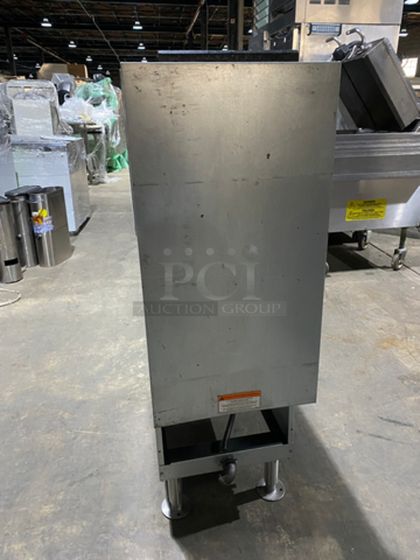 NICE! Pitco Natural Gas Powered 3 Burner Deep Fat Fryer! With 2 Metal Frying Baskets! All Stainless Steel! On Legs! Model: 35C SN: G20HA030233  - Image 3 of 8