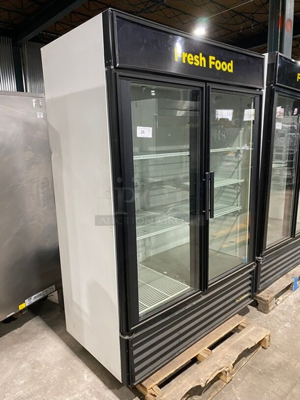 True 2 Door Reach In Cooler Merchandiser! With View Through Doors! With Poly Coated Racks! Model: GDM49 SN:7443316 115V 1PH - Image 10 of 10